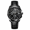 True Worth Original Chronograph Leather Strap Watch - Full Black