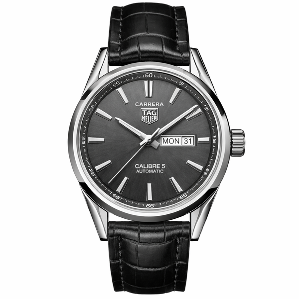 Tag Heuer Calibre 5 Leather Strap Watch