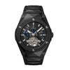 Luxury Black Skeleton Automatic Watch – Stainless Steel Men's Timepiece