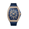 Luxury Diamond Style Yachting Watch – Blue Strap Designer Timepiece