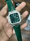 Patek Cubitus Leather Strap Quartz Watch