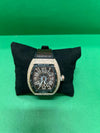 Franck Muller Yachting Diamond Bezel Luxury Watch – Black Dial & Leather Strap