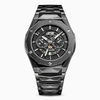 HB Diamond Cut Watch Black