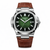 Patek Nautilus Leather Strap Master Lock - Brown-Green