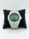 Hublot Big Bang Green Skeleton Dial White Ceramic
