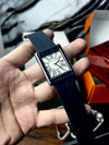 Classic Square Dial Silicone Strap Watch - White Dial