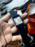 Classic Square Dial Silicone Strap Watch - White Dial