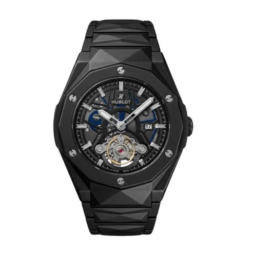 Luxury Black Skeleton Automatic Watch – Stainless Steel Men's Timepiece