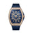 Luxury Diamond Style Yachting Watch – Blue Strap Designer Timepiece