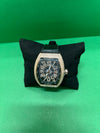 Franck Muller Yachting Diamond Bezel Luxury Watch – Black Dial & Leather Strap
