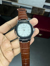 Patek Nautilus Leather Strap Master Lock - Brown-White