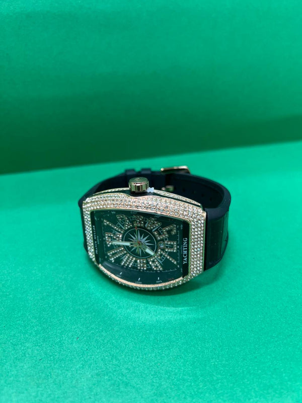 Franck Muller Yachting Diamond Bezel Luxury Automatic Watch – Black Dial
